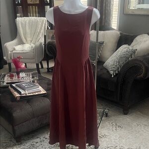 Wilfred Sleeveless Wine Midi Dress